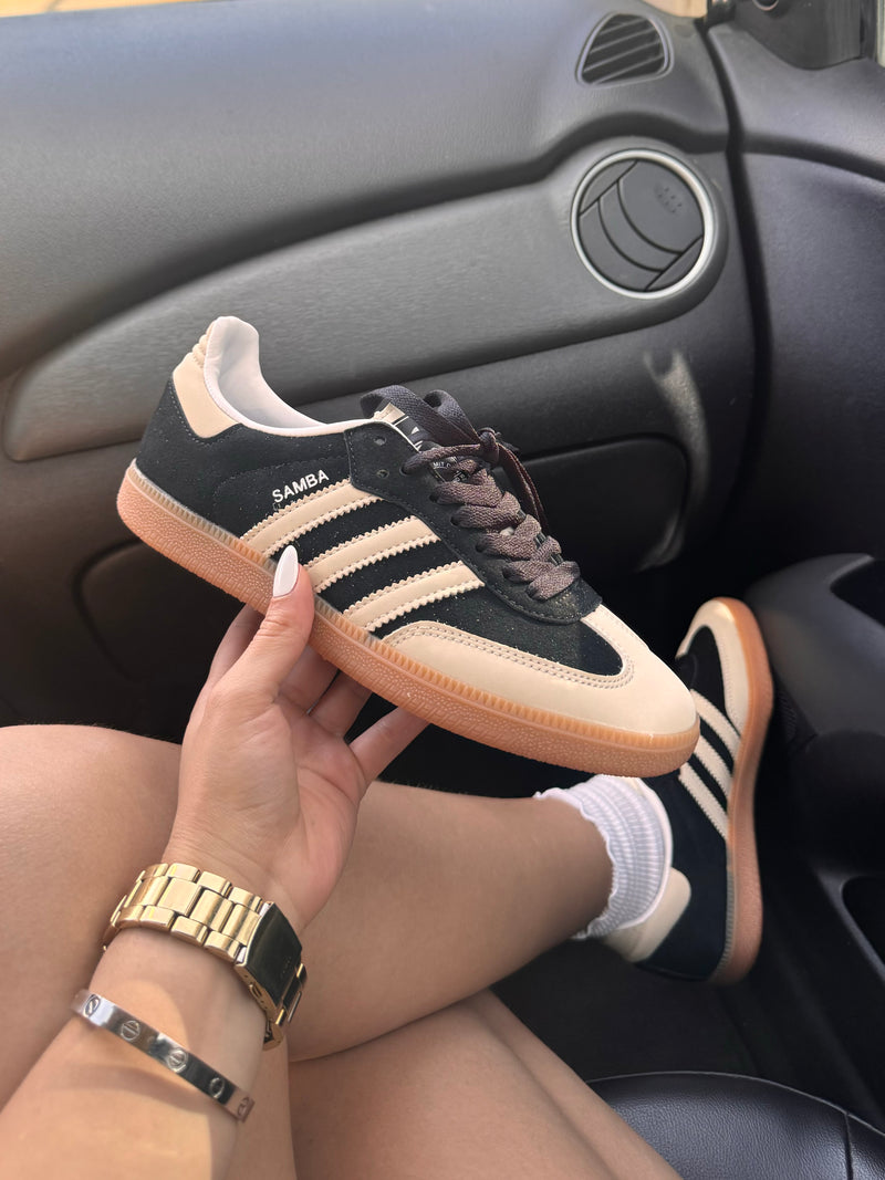 Tenis importados samba negro beige 🖤🍦