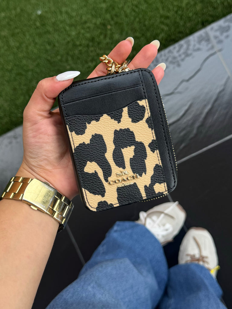 Essential zip Card case Tarjetero COACH ORIGINAL 🖤 FAST DELIVERY 🎁