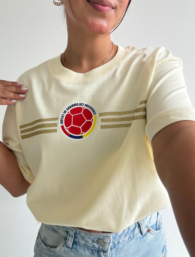 CAMISETA COLOMBIA DORADA oversized 💛✨🇨🇴