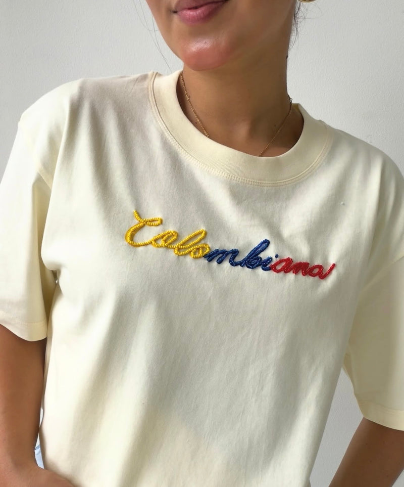 CAMISETA COLOMBIANA BORDADA oversized 💛✨🇨🇴