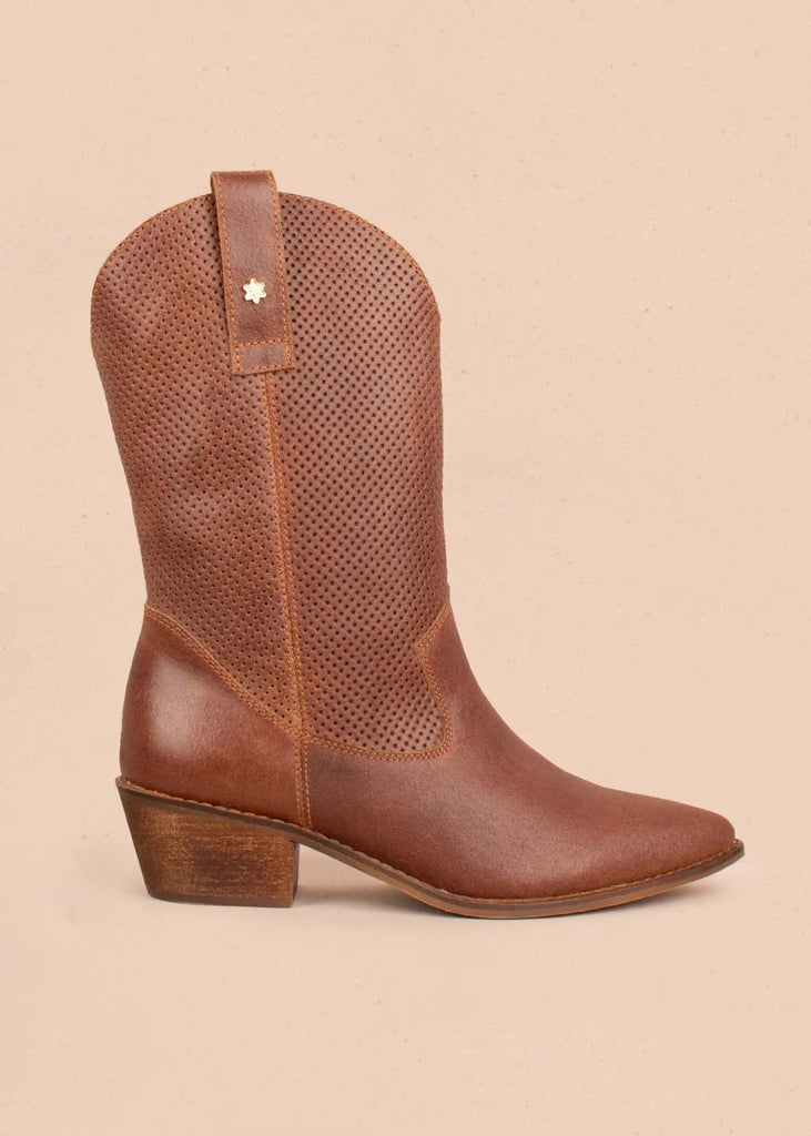 BOTAS TEXANAS CUERO ✨ MIEL 🍯