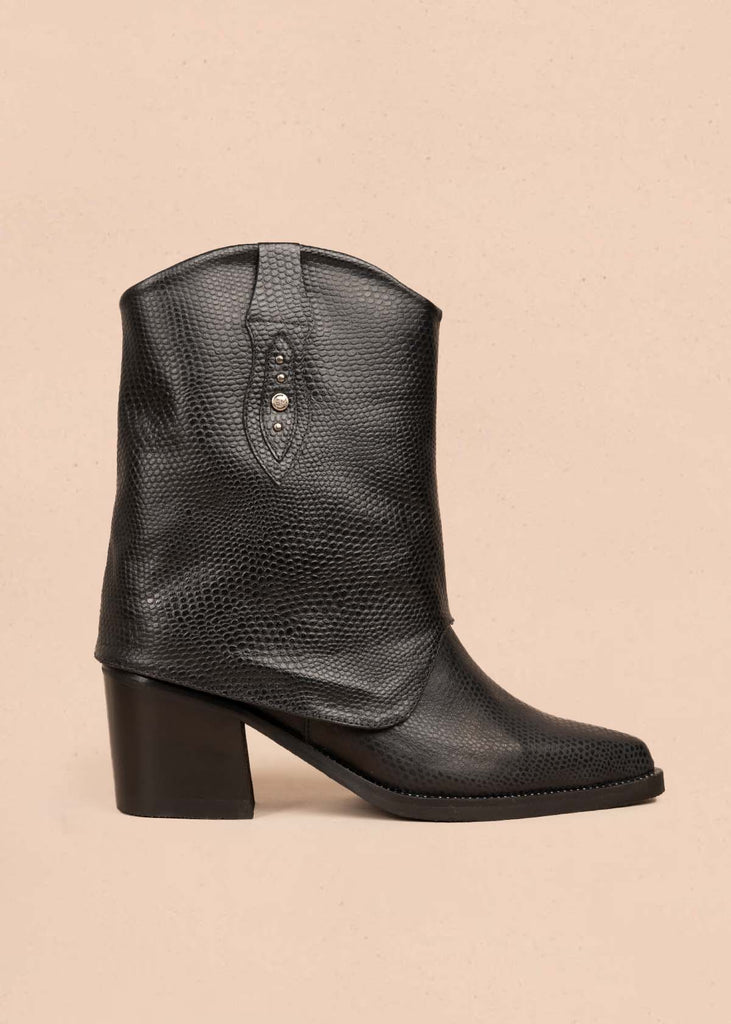 BOTAS TEXANAS CUERO ✨ NEGRO 🖤
